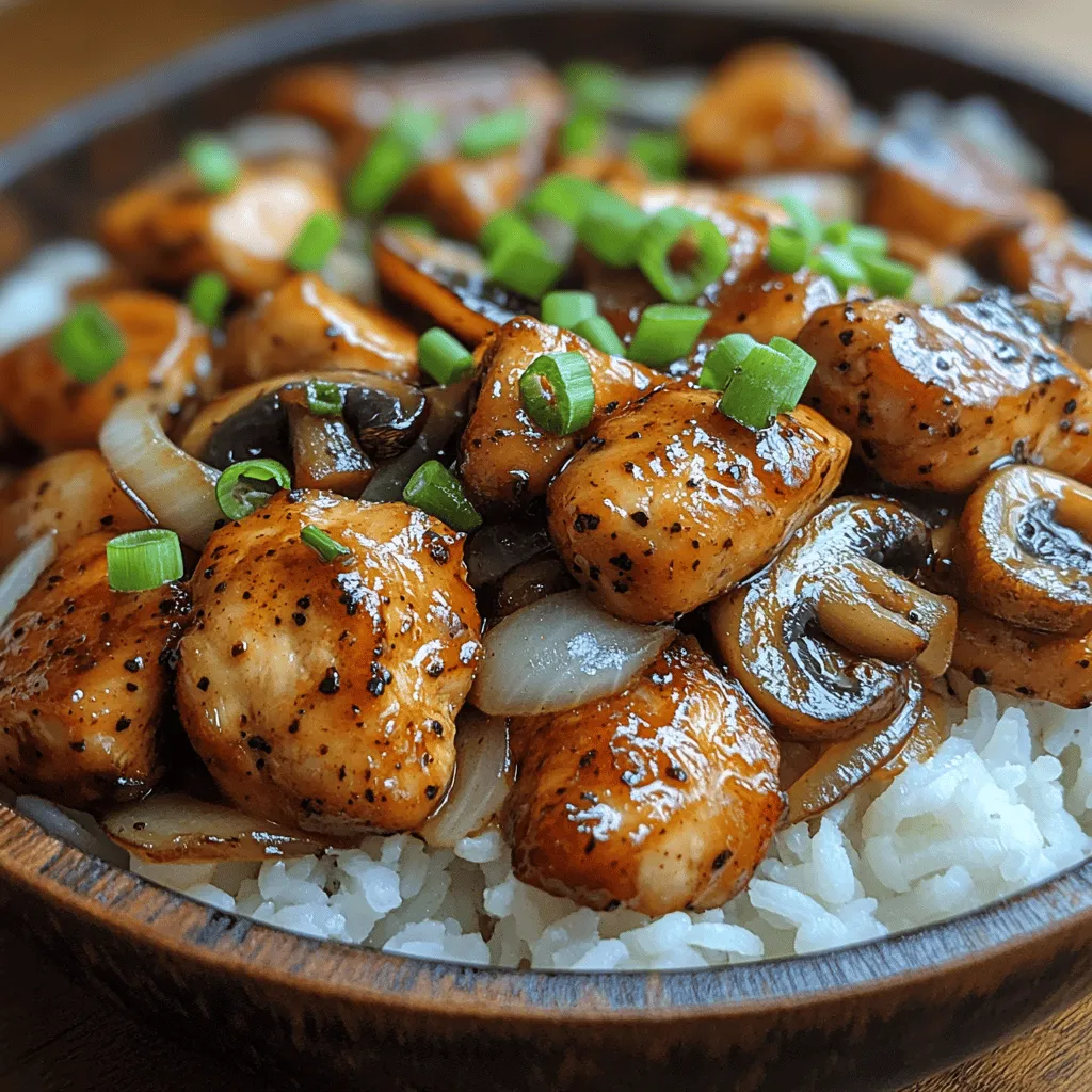 Black Pepper Chicken with Mushrooms is a dish that truly embodies the essence of flavor and satisfaction in a single plate. This recipe is a delightful fusion of tender chicken thighs, earthy mushrooms, and aromatic spices, creating a meal that is both heartwarming and satisfying. With its quick preparation time and minimal ingredient list, it has become a favorite among home cooks seeking a delicious weeknight dinner or a standout dish for special gatherings.