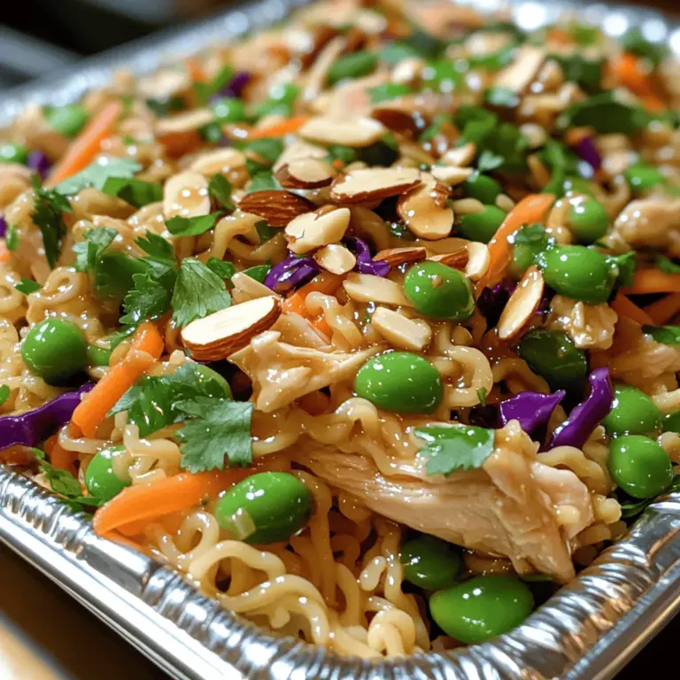 As we navigate the warmer months, the quest for refreshing and nutritious meal options becomes essential. Enter the Crispy Delight Ramen Noodle Chicken Salad—a vibrant dish that marries the satisfying crunch of ramen noodles with tender, juicy chicken and a medley of colorful vegetables. This salad not only tantalizes the taste buds but also offers a delightful contrast of textures, making it an ideal choice for a quick lunch or a light dinner on a sunny day.