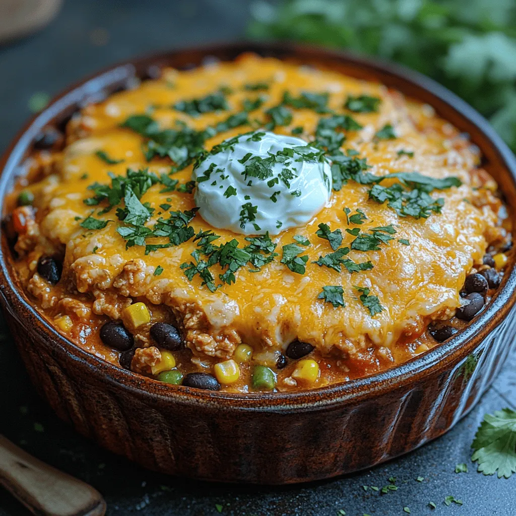 Welcome to the vibrant and mouthwatering world of the Flavorful Fiesta Chicken Taco Casserole! This delightful dish is a perfect blend of taste and convenience, making it the ultimate choice for family weeknight dinners or lively gatherings with friends. Imagine a warm, cheesy casserole brimming with layers of spiced ground chicken, wholesome beans, and zesty tomatoes, all coming together to create a fiesta of flavors in your kitchen. This casserole not only satisfies your cravings but also nourishes your body, making it a favorite among both kids and adults alike.