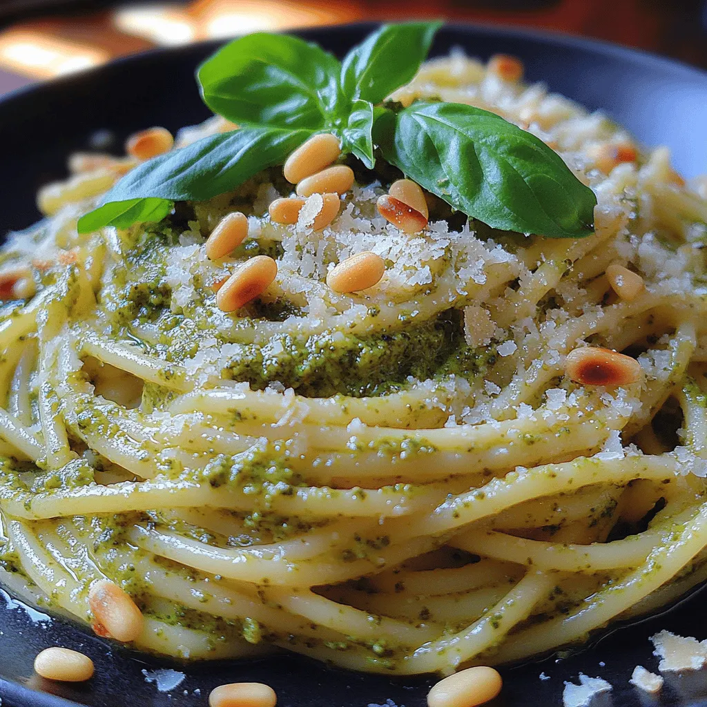 Spaghetti al Pesto Verde is a culinary masterpiece that embodies the spirit of Italian cuisine. Originating from the picturesque region of Liguria, this dish is a celebration of fresh, vibrant flavors and simple yet sophisticated cooking techniques. At its heart lies pesto, a sauce that has captured the hearts of food lovers worldwide. Its combination of fresh basil, garlic, pine nuts, Parmesan cheese, and extra-virgin olive oil creates a harmonious blend that elevates the humble spaghetti into a dish worthy of any dining table.