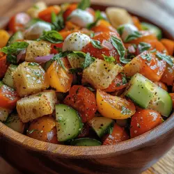 As summer rolls in, the appeal of fresh, vibrant salads becomes irresistible. One dish that perfectly embodies the essence of summer is Panzanella, a traditional Italian salad that celebrates the bounty of seasonal produce. Originating from the rustic kitchens of Tuscany, Panzanella is a delightful medley of ripe tomatoes, day-old bread, and other fresh vegetables, all tossed together in a light dressing. This refreshing salad is not only a feast for the eyes but also for the palate, offering a symphony of flavors and textures that are both satisfying and invigorating.