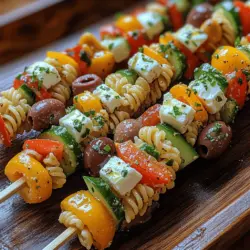 Mediterranean cuisine has taken the culinary world by storm in recent years, celebrated not only for its delightful flavors but also for its health benefits. Rich in fresh vegetables, wholesome grains, and heart-healthy fats, Mediterranean dishes are often characterized by their vibrant colors and variety of textures. Among the many mouthwatering options, Chilled Greek Pasta Skewers stand out as a perfect summer dish that embodies the essence of this flavorful cuisine.