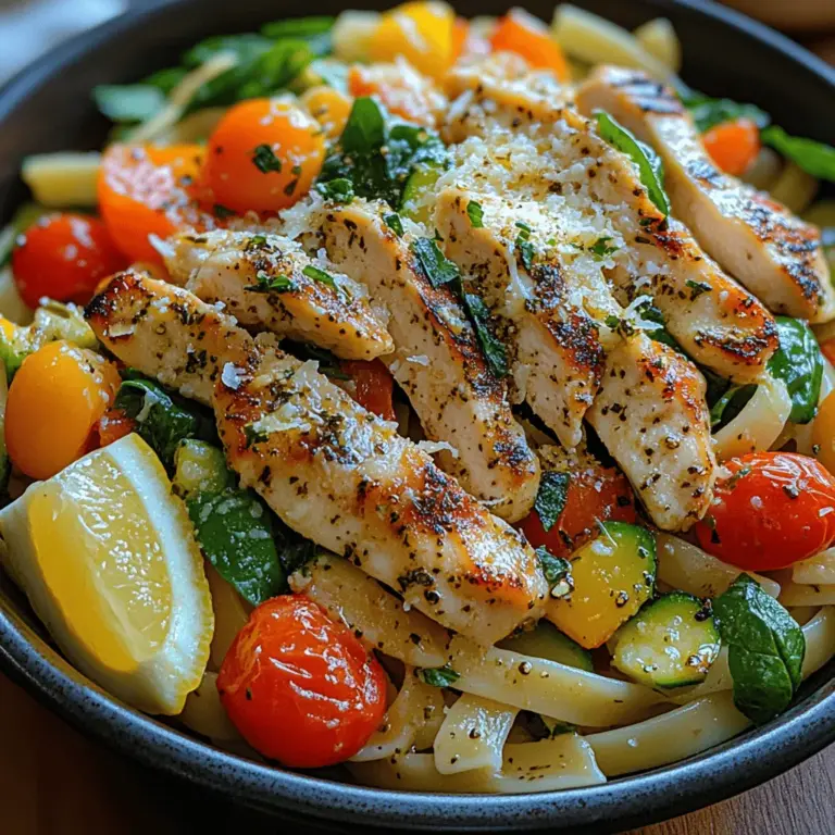 As the days grow longer and the sun shines brighter, the allure of summer cooking calls for vibrant, fresh ingredients that delight the senses. The Herb-Infused Summer Bliss Chicken Pasta is the quintessential dish for warm weather, embodying everything that makes summer cooking so enjoyable. This recipe showcases a harmonious blend of flavors, marrying tender chicken with colorful vegetables, refreshing herbs, and perfectly cooked pasta. It not only tantalizes your taste buds but also promotes a healthy lifestyle—making it an ideal meal for family gatherings or casual dinner parties.