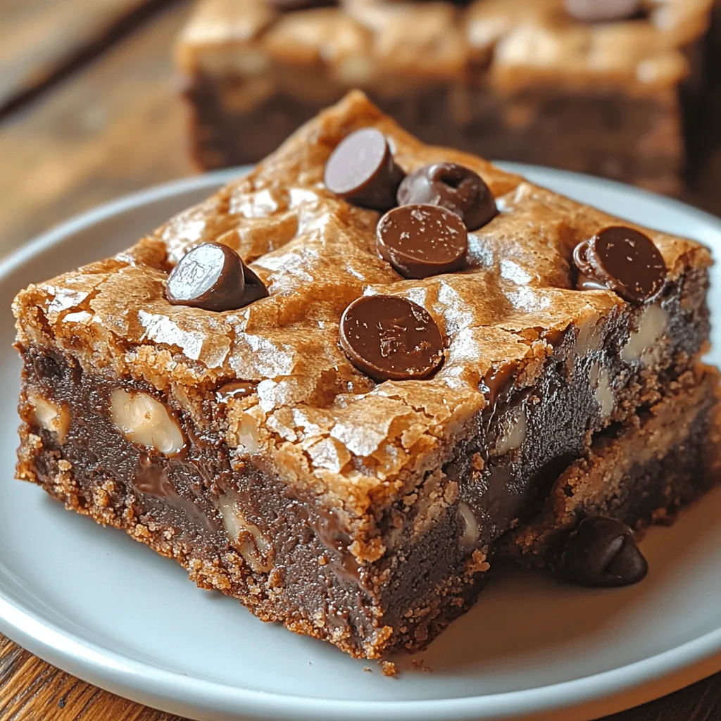 Welcome to the delightful world of dessert-making! Today, we’re diving into the rich and chewy realm of Decadent Chocolate Chip Blondie Bars. These bars are a scrumptious twist on the classic brownie, featuring a luscious, golden base that’s exquisitely complemented by the sweetness of chocolate chips. They are perfect for any occasion—whether you're hosting a get-together, celebrating a special event, or simply craving a sweet treat to enjoy at home.
