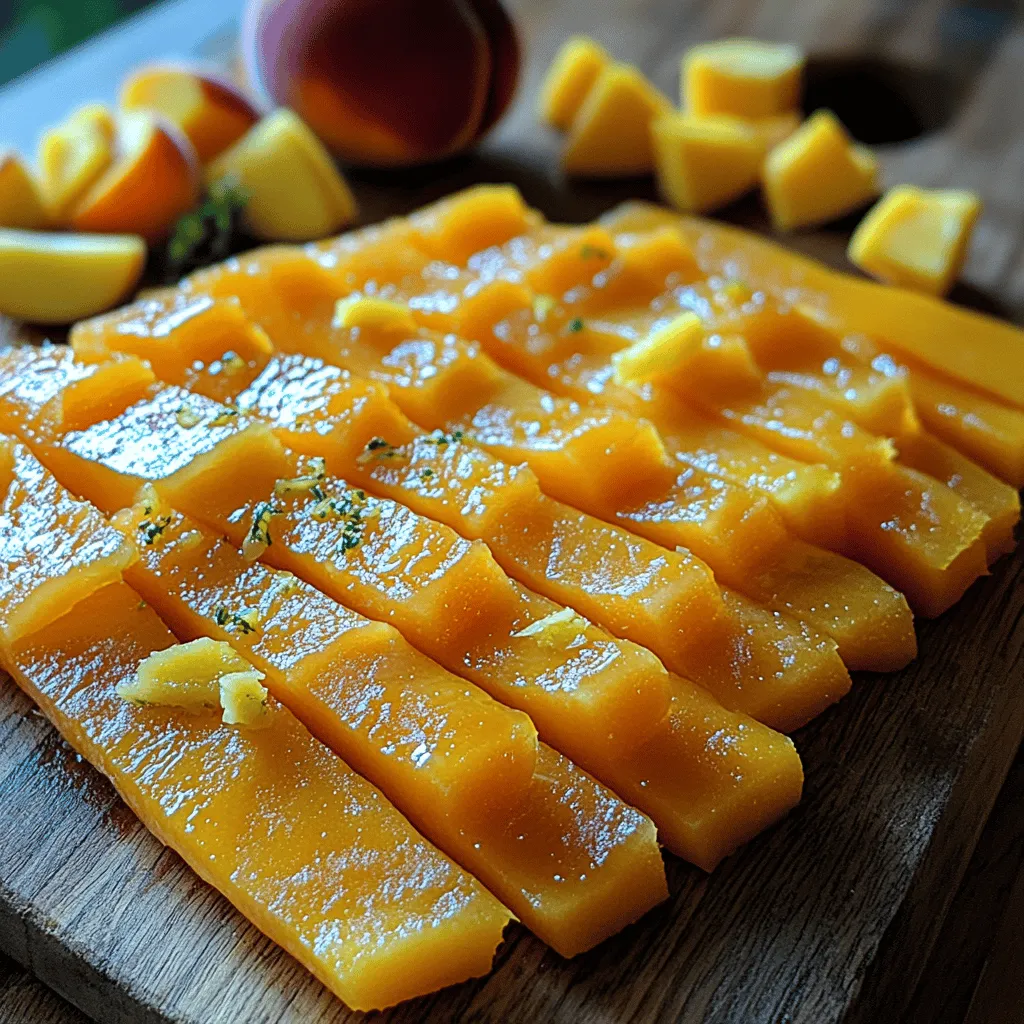 In the world of healthy snacks, fruit leather stands out as a delightful, chewy treat that captures the essence of fresh fruit. This Tropical Bliss Mango Peach Fruit Leather is not just about indulging your sweet tooth; it’s a nutritious alternative to store-bought snacks that often contain preservatives and artificial flavors. Making your own fruit leather at home allows you to control the ingredients, ensuring that every bite is packed with the vibrant flavors of ripe mangoes and juicy peaches.