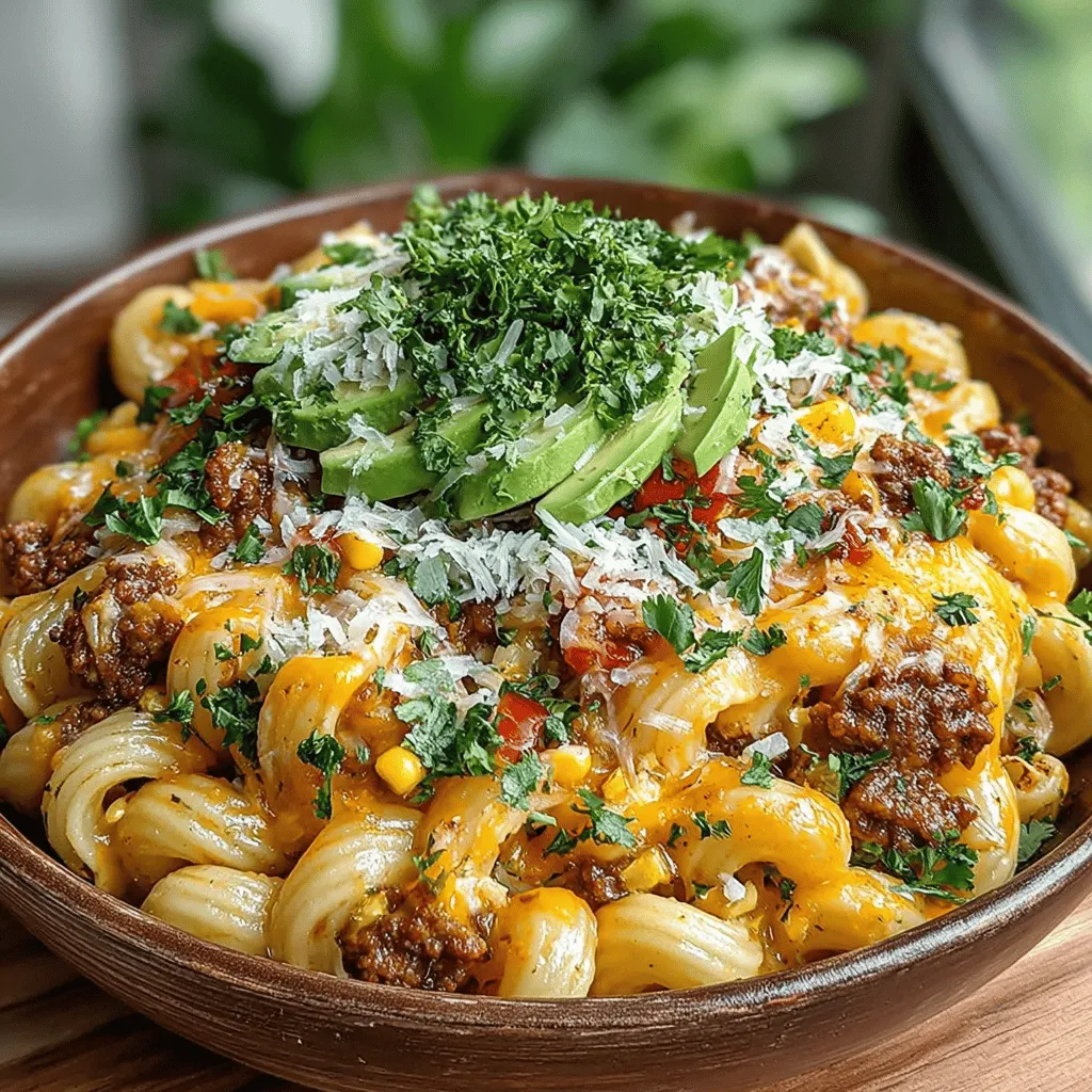 In a culinary world where flavors collide and traditional boundaries are blurred, Creamy Taco Pasta Delight stands as a testament to innovative cooking. This delightful dish combines the savory essence of Mexican tacos with the comforting familiarity of pasta, creating a meal that is both hearty and satisfying. It's a recipe that appeals to diverse palates, offering a unique twist that tantalizes the taste buds while providing the ease of preparation that many home cooks crave.
