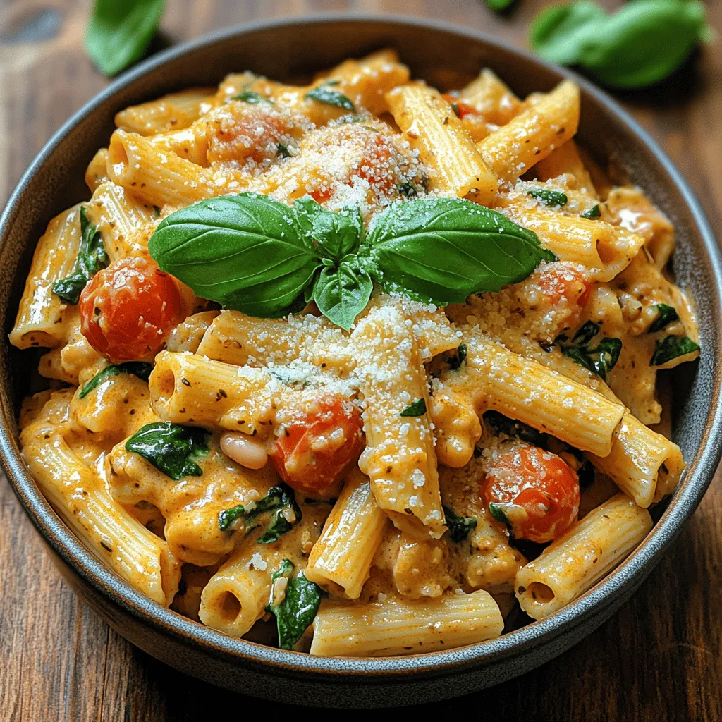 Creamy Tuscan White Bean Pasta is more than just a dish; it's an experience that delights the senses with its rich, comforting flavors. This pasta combines the creaminess of white beans with the heartiness of whole grain pasta, creating a fulfilling meal that satisfies both the palate and the body. The vibrant colors of fresh vegetables and the aromatic herbs bring a taste of Italy to your kitchen, while the plant-based ingredients make it an excellent choice for anyone looking to embrace a healthier lifestyle.
