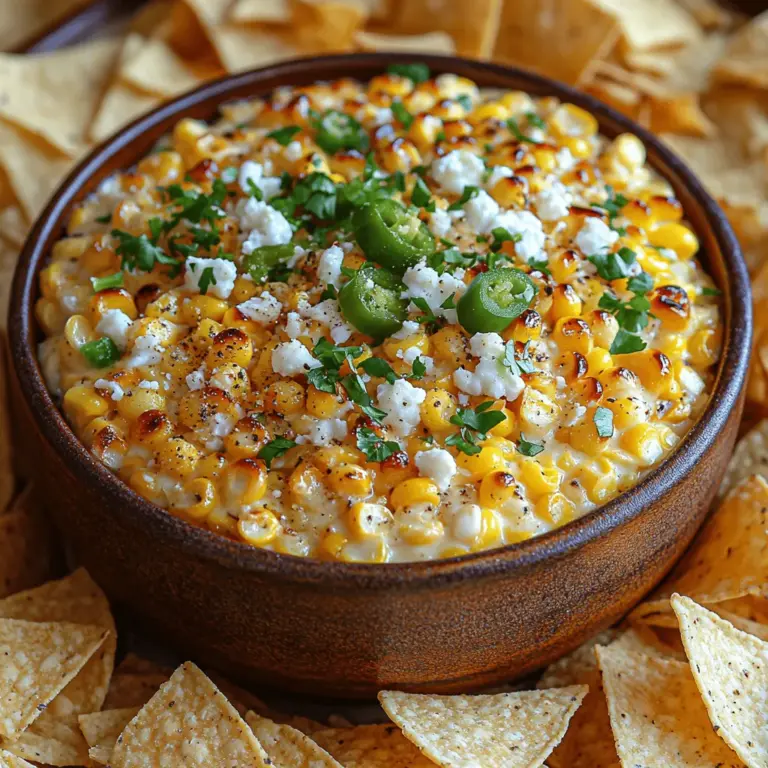 When it comes to entertaining, a standout appetizer can set the tone for the entire gathering. The Hearty Creamy Roasted Corn Dip is a deliciously indulgent choice that captivates guests with its creamy texture and vibrant flavors. This dip is not just another party snack; it’s a celebration of corn’s natural sweetness harmoniously blended with savory ingredients, creating a dish that is sure to be a hit at any occasion. Whether you’re hosting a casual get-together, a holiday party, or a game day celebration, this dip serves as a perfect appetizer that invites everyone to gather around and indulge.