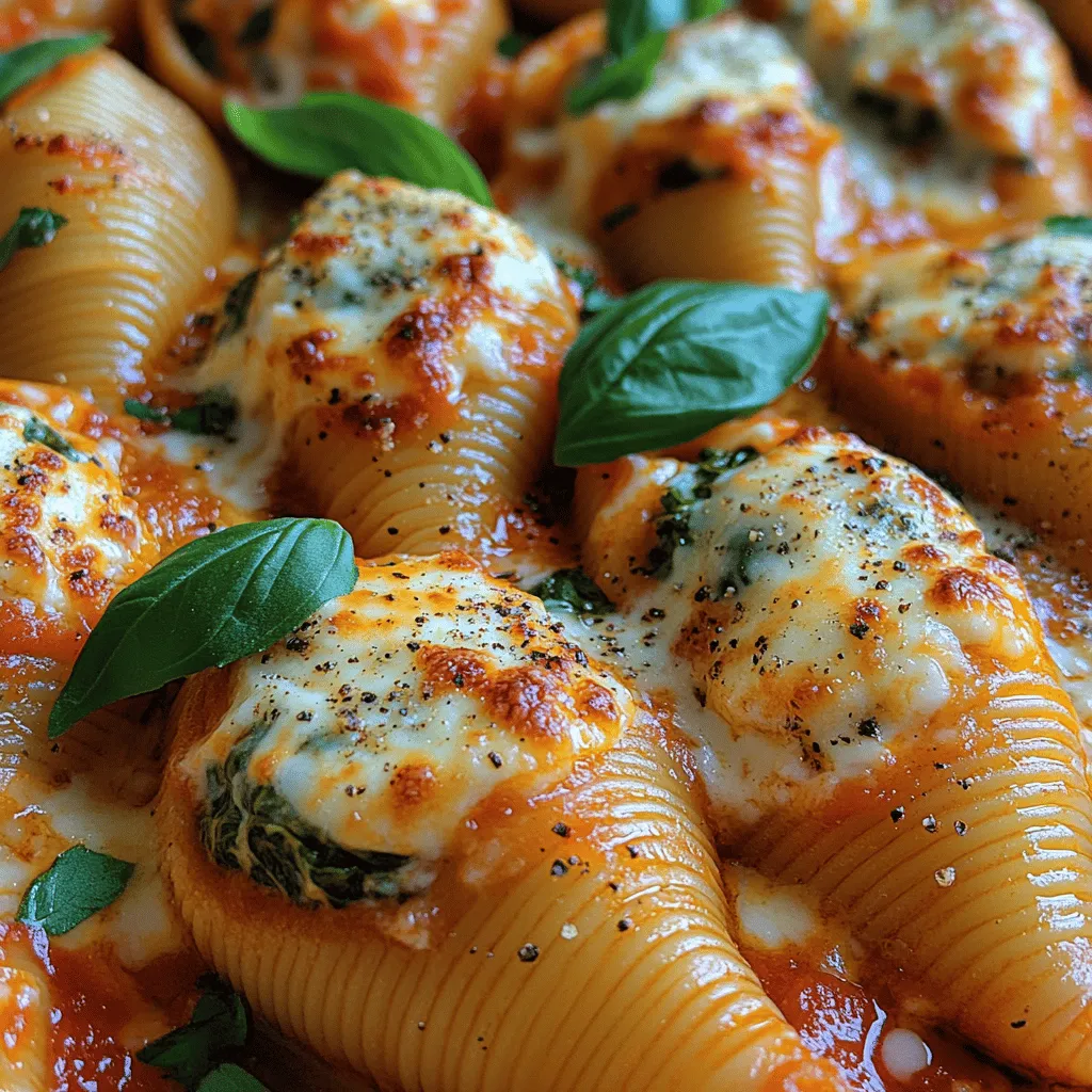 Cheesy Spinach Delight Shells offer a heartwarming and delectable experience that brings together the rich flavors of various cheeses and the vibrant freshness of spinach. This dish stands out as a family-friendly meal, perfect for both casual weeknight dinners and festive gatherings. With its enticing combination of creamy filling and hearty pasta, Cheesy Spinach Delight Shells are sure to satisfy even the pickiest eaters. The best part? The preparation is straightforward, making it an accessible recipe for cooks of all skill levels. As the flavors meld together during baking, the result is a comforting dish that is not only delicious but also visually appealing.