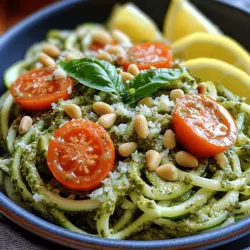 Creamy Pesto Zoodle Bowl: A Wholesome Delight