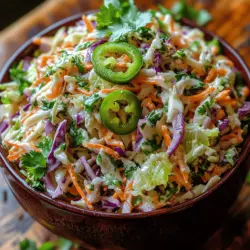 Coleslaw is a quintessential side dish that has graced dinner tables and barbecues for generations. Originating from the Latin word "caulis," meaning cabbage, coleslaw has evolved over the years, incorporating various ingredients and flavors that reflect regional tastes. The Zesty Cilantro Lime Coleslaw stands out as a vibrant twist on the traditional recipe, infusing fresh herbs and zesty citrus to create a refreshing accompaniment to a wide array of meals. This dish is not only a feast for the eyes with its colorful presentation but also a delightful explosion of flavor that can elevate any culinary experience.