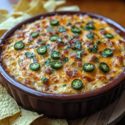 If you're looking for the ultimate crowd-pleaser for your next gathering, look no further than the Cheesy Jalapeño Popper Fiesta Dip. This indulgent dish brings together the rich creaminess of cheese, the spicy kick of jalapeños, and a medley of flavorful ingredients that will have your guests coming back for seconds (and thirds). Originating from the classic jalapeño popper appetizer, this dip transforms the familiar flavors into a shareable, creamy delight that pairs perfectly with tortilla chips, fresh veggies, or even crusty bread.
