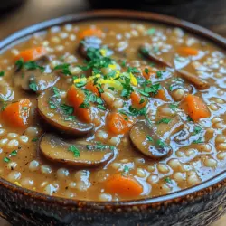 Creamy Mushroom Barley Stew: A Hearty Delight
