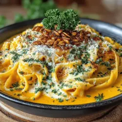 Creamy Garlic Parmesan Pumpkin Pasta