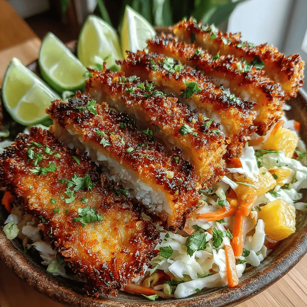 In the world of plant-based cuisine, few dishes capture the imagination quite like Coconut Crusted Tofu with Pineapple Slaw. This vibrant recipe marries the savory crunch of crispy coconut-crusted tofu with the sweet, tangy freshness of pineapple slaw, creating a delightful symphony of flavors and textures. Whether you're a long-time vegan or simply seeking to incorporate more plant-based meals into your diet, this dish is sure to impress with its unique taste and visual appeal.