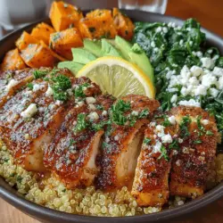 Savory Roasted Chicken & Sweet Potato Quinoa Bowl