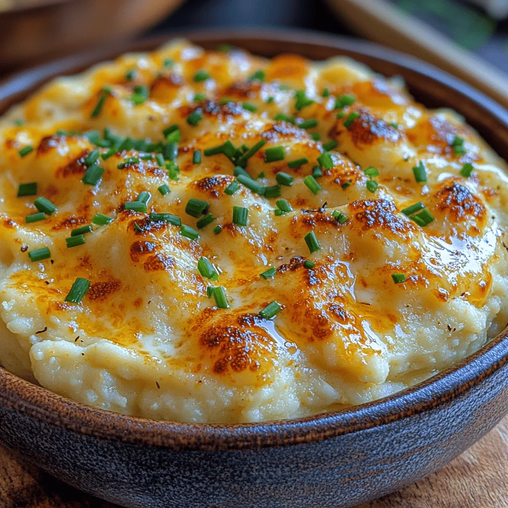 In the quest for healthier eating habits, many individuals seek clever substitutes that maintain the comforting textures and flavors of classic dishes. Enter the Creamy Cheddar Cauliflower Mash, a delicious alternative to traditional mashed potatoes that delights the palate without sacrificing nutritional value. This dish is perfect for anyone looking to incorporate more vegetables into their meals while enjoying rich, savory flavors. By combining the creamy richness of cheddar cheese and cream cheese with the mellow taste of cauliflower, this recipe creates a satisfying side dish that pairs beautifully with a variety of mains.