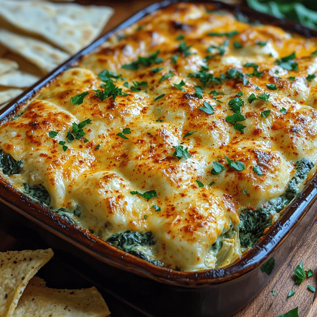 Creamy Spinach & Artichoke Delight is more than just a dish; it’s a beloved comfort food that has found a permanent spot at gatherings, parties, and family dinners across the globe. This dish hails from the classic American appetizer scene but has roots in Mediterranean cuisine, where artichokes and spinach have been celebrated for their rich flavors and nutritional benefits. The combination of creamy textures, savory artichokes, and the earthy taste of spinach creates a delightful experience that appeals to a wide range of palates.