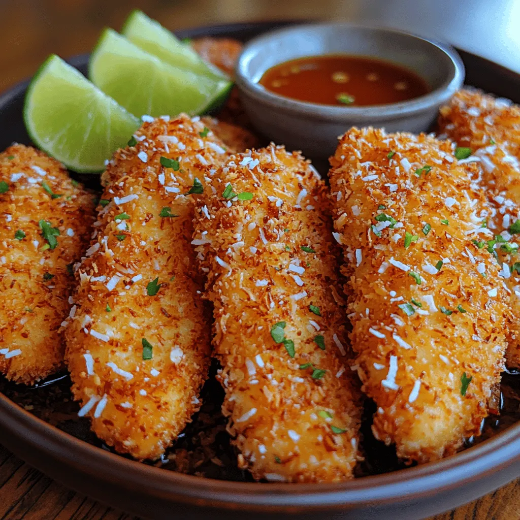 Crispy chicken strips have long been a beloved dish, appealing to both kids and adults alike with their crunchy exterior and juicy interior. This classic comfort food is often a go-to for quick weeknight dinners, casual gatherings, and parties. However, while traditional chicken strips are undeniably delicious, there’s always room for a little culinary creativity. Enter the crispy coconut chicken strips—a delightful twist that adds an exotic touch to this classic favorite. Coating the chicken with a mixture of coconut flakes and breadcrumbs not only enhances the flavor but also creates an irresistible crunch that elevates the entire dish.