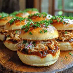 Finger-Lickin’ Slow Cooked BBQ Chicken Sliders
