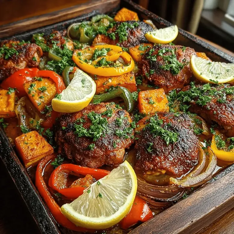 When it comes to wholesome, delicious meals that require minimal effort, the Smoked Paprika Chicken & Sweet Potato Traybake stands out as a favorite. This dish combines tender chicken thighs with vibrant vegetables and sweet potatoes, all enhanced by the warm, smoky notes of paprika. It's not only a feast for the taste buds but also a nutritious option that can easily feed the entire family. The allure of one-pan meals lies in their simplicity; they allow busy families to enjoy a home-cooked meal without excessive clean-up, making it a perfect choice for weeknight dinners.