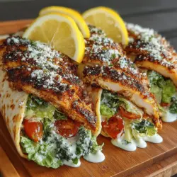 Zesty Blackened Chicken Caesar Wraps: A Flavorful Delight