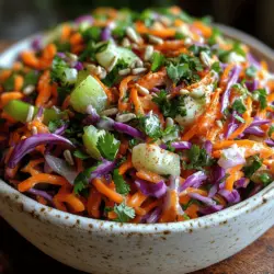 The foundation of any great slaw lies in its ingredients, and the Crunchy Zesty Carrot Slaw is no exception. The primary components of this recipe include carrots, red cabbage, bell peppers, fresh herbs, and a delicious dressing that brings everything to life.