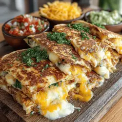 Roasted Garlic White Bean Quesadilla Wedges