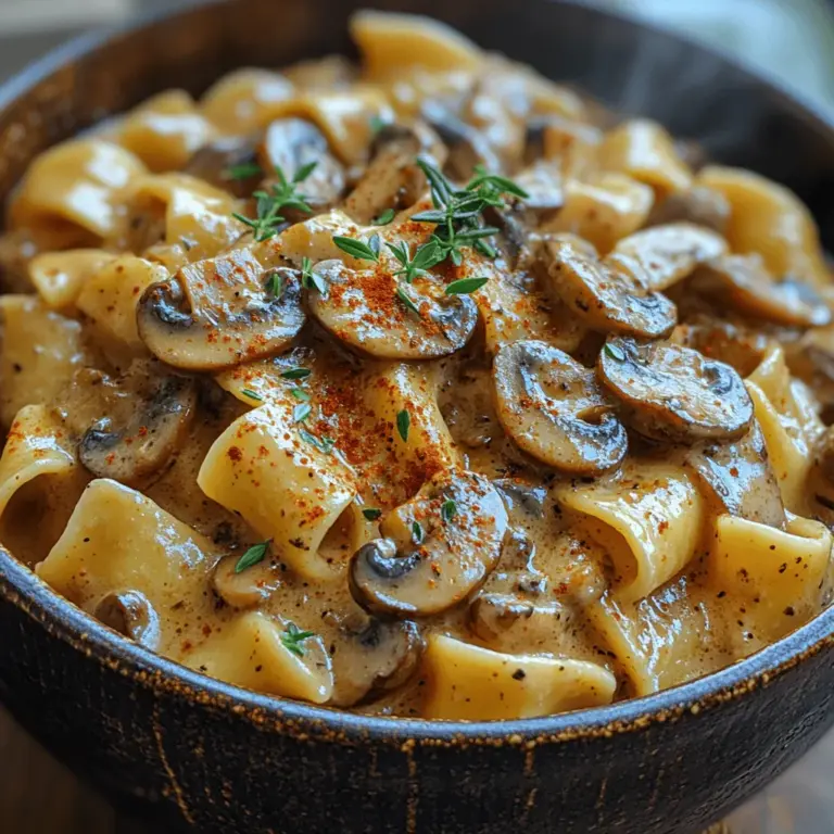 Mushroom Stroganoff is a dish that embodies the essence of comfort food. With its rich and creamy texture, it serves as an indulgent meal that appeals to both vegetarians and meat lovers alike. This recipe takes you on a culinary journey that combines the earthy flavors of mushrooms with a luscious sauce, creating a satisfying dish that can be enjoyed on special occasions or as a cozy weeknight dinner. Whether you are looking for a hearty vegetarian option or simply a comforting meal to warm your soul, this luxurious creamy mushroom stroganoff is sure to delight the senses.