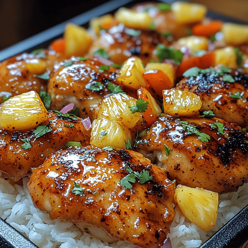 Sweet and Spicy Pineapple Chicken is a vibrant dish that perfectly embodies the fusion of tropical flavors and savory goodness. This enticing recipe combines the juiciness of fresh pineapple with tender chicken, resulting in a meal that tantalizes the taste buds and satisfies the senses. The balance of sweetness from the pineapple and the heat from the spices creates a harmonious blend that appeals to both adults and children alike. Whether you're looking for a quick weeknight dinner, a dish to impress guests at a family gathering, or a flavorful option for meal prep, this recipe fits the bill.