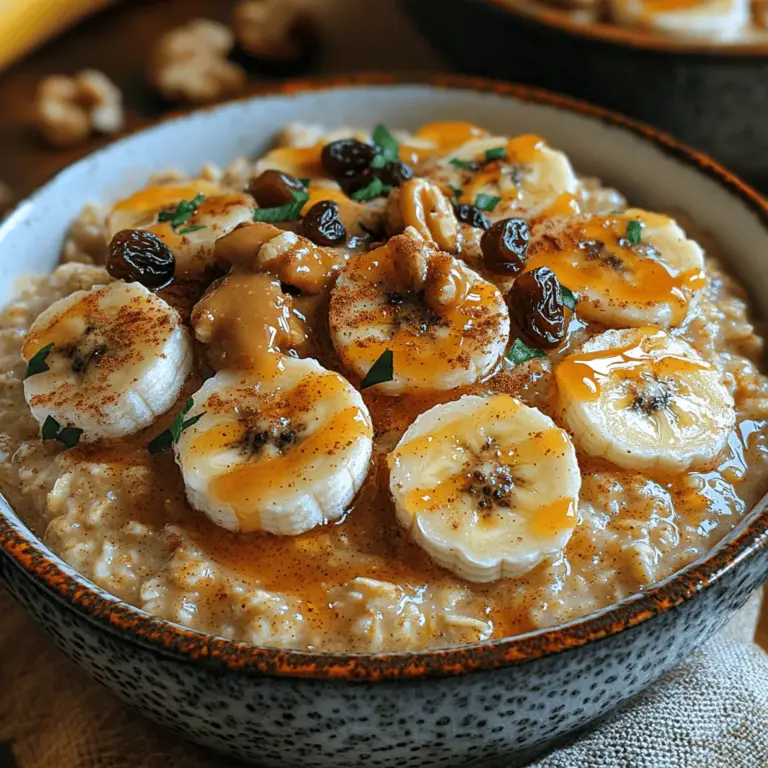 When it comes to breakfast, finding a dish that is both nourishing and comforting can often feel like a challenge. Enter Sweet Cinnamon Banana Oats—a delightful combination of flavors and textures that not only satisfies your taste buds but also provides a wholesome start to your day. This recipe marries the natural sweetness of ripe bananas with the warm, inviting aroma of cinnamon, making it a favorite among breakfast enthusiasts. Whether you're looking for a quick weekday meal or a leisurely weekend brunch option, Sweet Cinnamon Banana Oats is sure to become a staple in your kitchen.