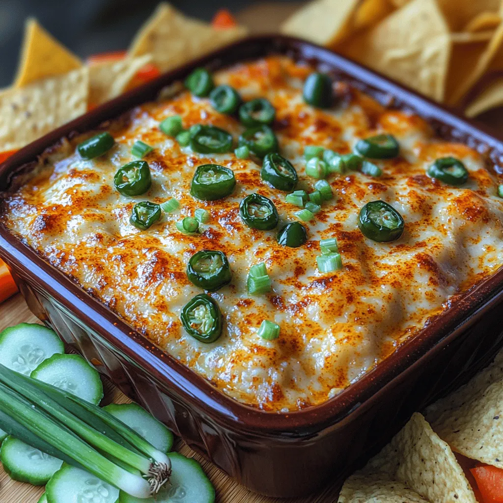 Welcome to the world of creamy and spicy indulgence with our Jalapeño Popper Dip! This dish is not just a delightful appetizer; it's an experience that brings people together, igniting sparks of joy and laughter around the table. Whether you're hosting a casual get-together, a game day party, or a festive celebration, this dip is the perfect companion that will leave your guests raving.