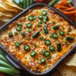 Welcome to the world of creamy and spicy indulgence with our Jalapeño Popper Dip! This dish is not just a delightful appetizer; it's an experience that brings people together, igniting sparks of joy and laughter around the table. Whether you're hosting a casual get-together, a game day party, or a festive celebration, this dip is the perfect companion that will leave your guests raving.