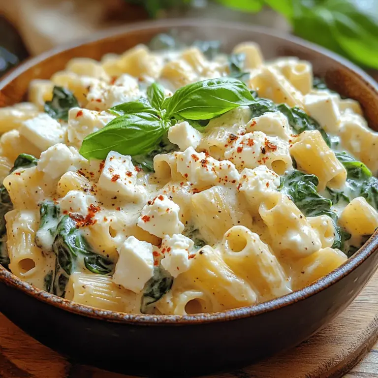 Sautéing garlic is a crucial step in achieving the depth of flavor that makes this creamy spinach feta pasta truly delightful. Begin by heating a tablespoon of olive oil in a large skillet over medium heat. The key to perfect sautéed garlic lies in the timing; you want it to become fragrant and golden without burning.