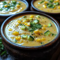 Once you have sautéed the onions and garlic, and added the corn, zucchini, and broth, it’s time to let the magic happen through simmering. This crucial step allows all the flavors to meld beautifully, resulting in a rich and harmonious taste. Bring your soup to a gentle boil, then reduce the heat to a low simmer.