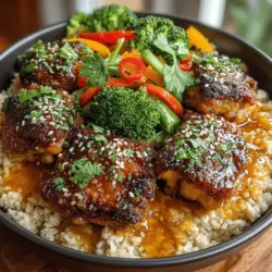 Honey Lemon Chicken Bowls with Brown Rice