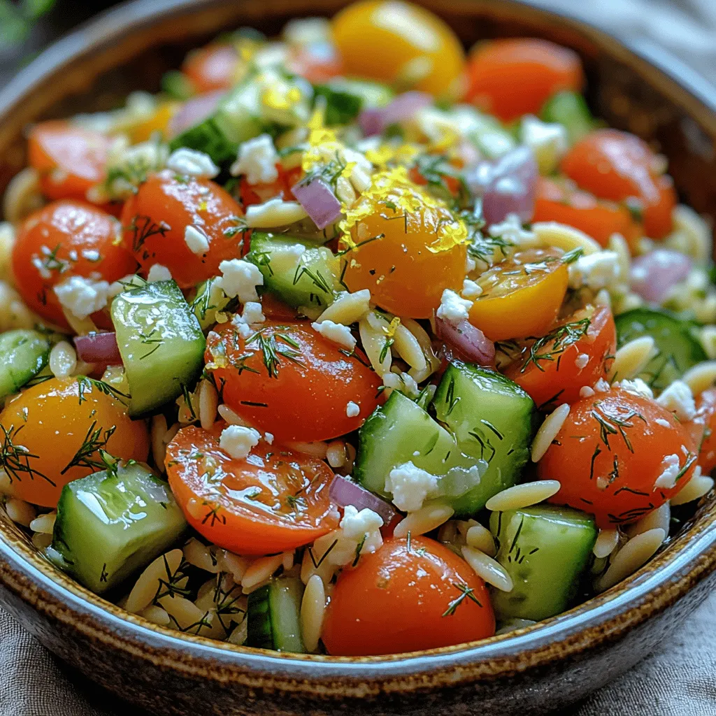 Are you looking for a dish that perfectly balances refreshing flavors and vibrant colors? Look no further than the Zesty Lemon Dill Orzo Salad. This salad is a delightful combination of fresh vegetables, zesty lemon juice, and aromatic dill, creating a culinary experience that is both invigorating and satisfying. Ideal for summer picnics, light lunches, or as a side dish for dinner, this recipe is easy to prepare and can be customized to suit your taste preferences.