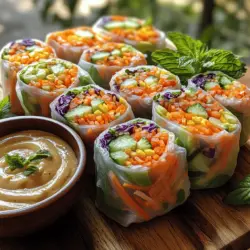 To achieve that perfect crunch and delightful chewiness in your crispy rainbow veggie spring rolls, keep the following tips in mind: