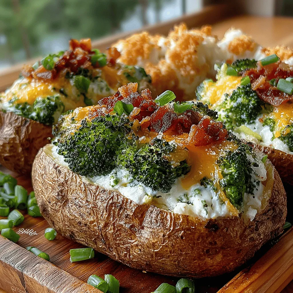 Cheesy Broccoli Bliss Potatoes are a mouthwatering dish that seamlessly combines comfort food with a touch of gourmet flair. This delectable recipe showcases the perfect harmony of flavors, featuring fluffy potatoes stuffed with a creamy blend of sharp cheddar cheese, fresh broccoli, and a medley of seasonings. Whether you're hosting a family gathering, preparing a cozy dinner for two, or looking for a satisfying side dish, these potatoes are the ideal choice.